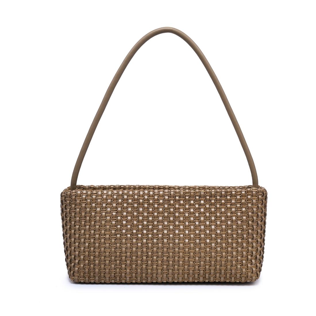 Woman wearing Taupe Moda Luxe Lucy Shoulder Bag 842017140368 View 7 | Taupe