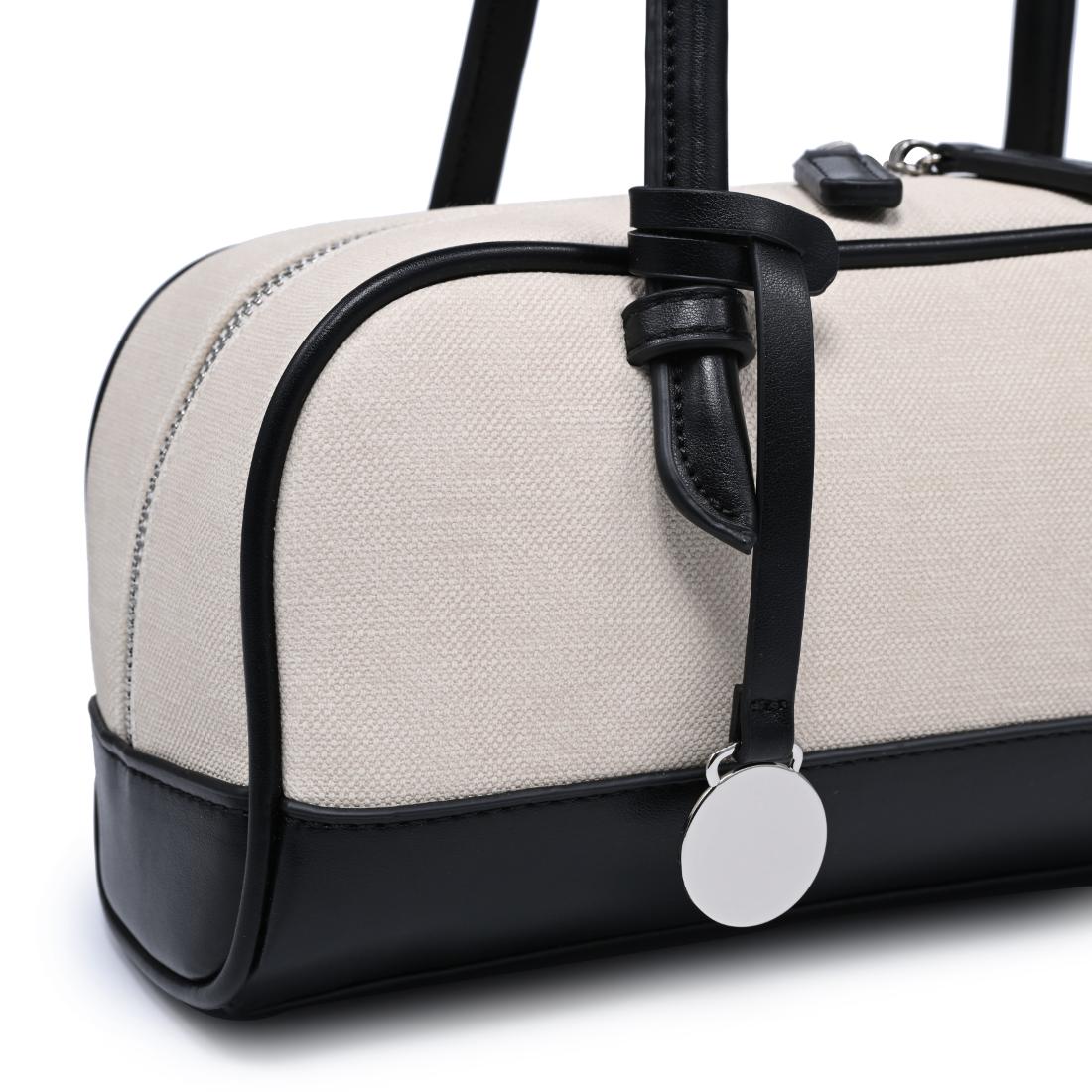 Moda Luxe Paloma - Canvas Shoulder Bag 842017140382 View 8 | Ivory Black