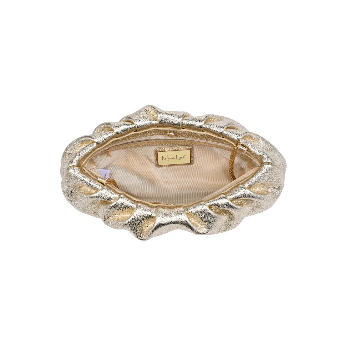Product Image of Moda Luxe Fancy Clutch 842017141334 View 4 | Gold