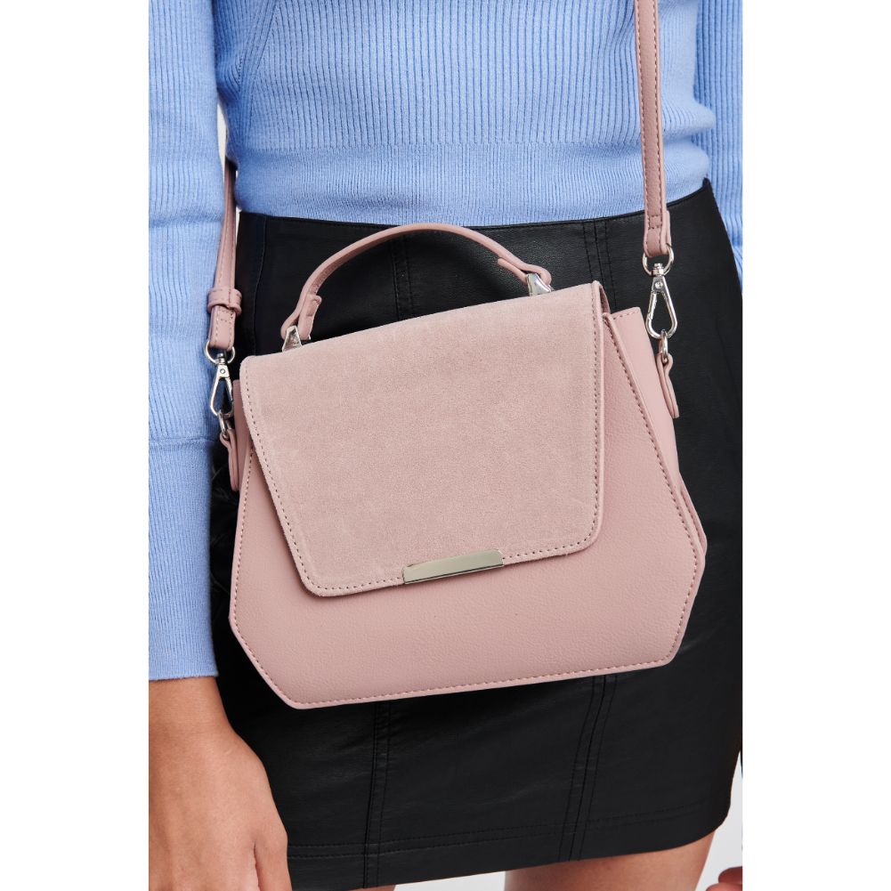 Woman wearing Mauve Moda Luxe Robin Messenger 842017123095 View 2 | Mauve