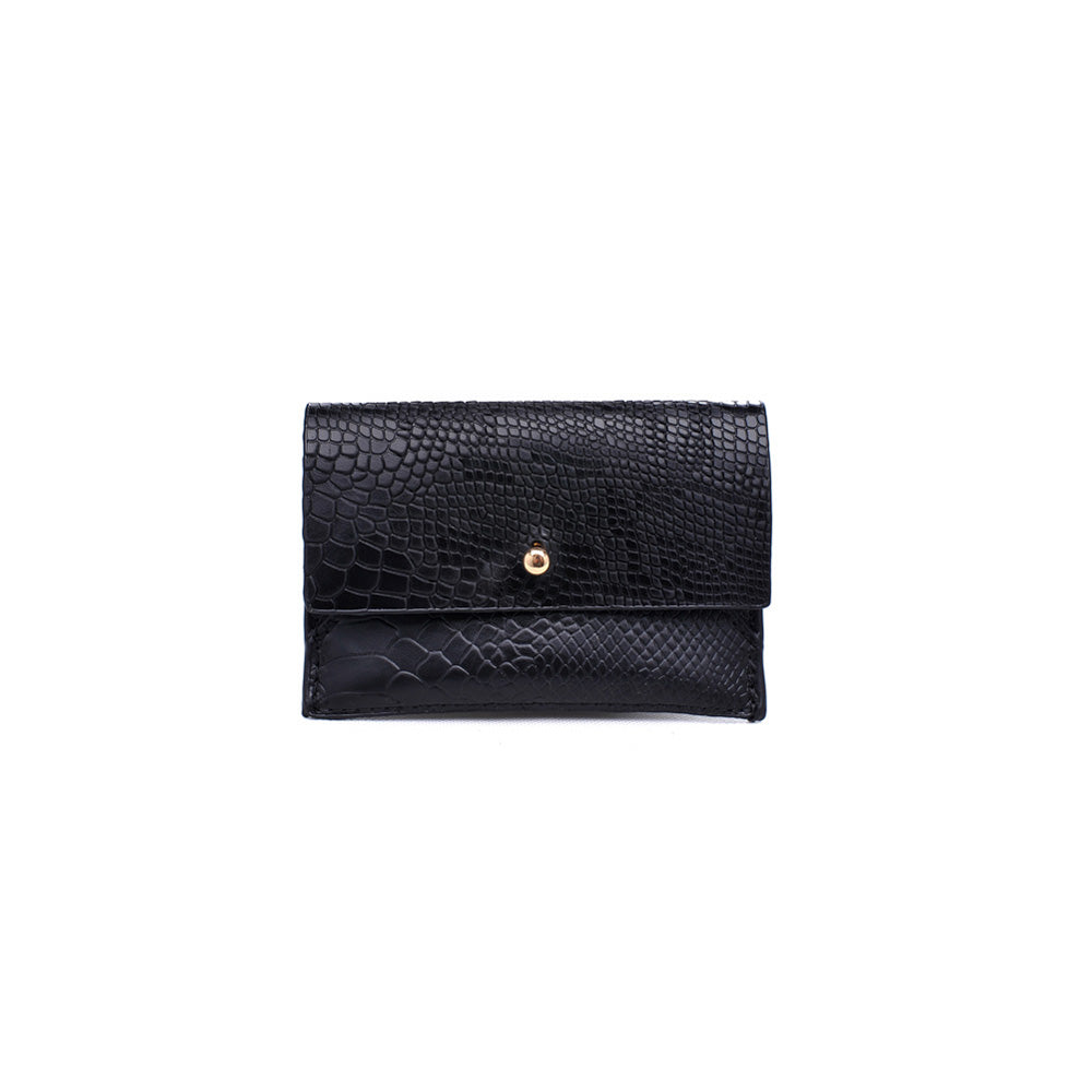 Product Image of Moda Luxe Elle Python Wallet 842017119890 View 1 | Black