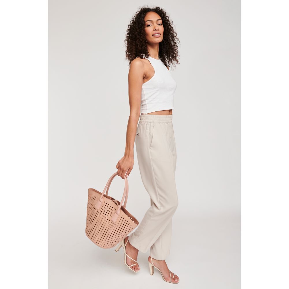 Woman wearing Nude Moda Luxe Palmas Tote 842017123750 View 4 | Nude
