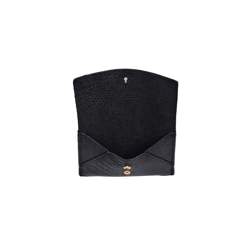 Product Image of Moda Luxe Elle Python Wallet 842017119890 View 4 | Black