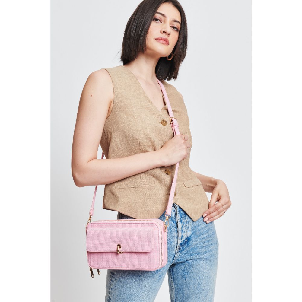 Woman wearing Rose Moda Luxe Peggy Crossbody 842017132011 View 1 | Rose