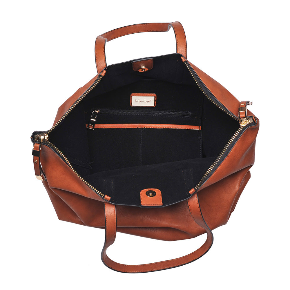 Product Image of Moda Luxe South Hampton Pebble Tote 842017117377 View 4 | Tan