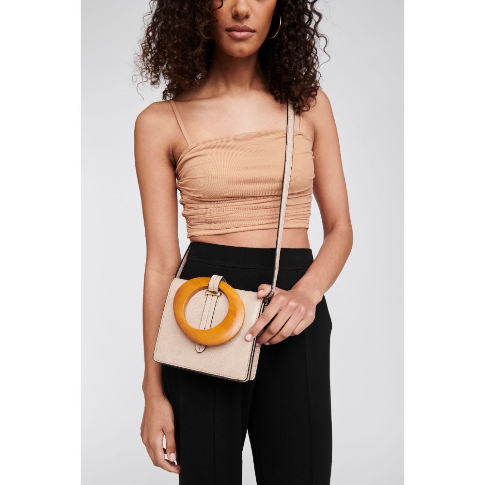 Woman wearing Nude Moda Luxe Callie Crossbody 842017123934 View 1 | Nude