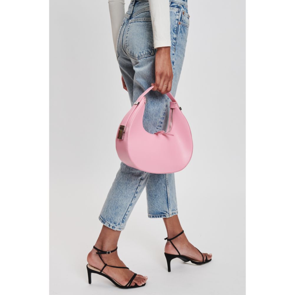 Woman wearing Rose Moda Luxe Haisley Hobo 842017132462 View 4 | Rose