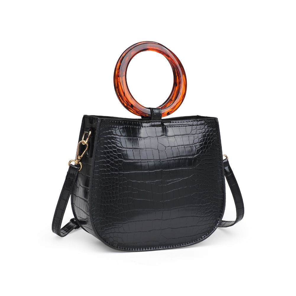 Product Image of Moda Luxe Savanah Croc Crossbody 842017121596 View 2 | Black