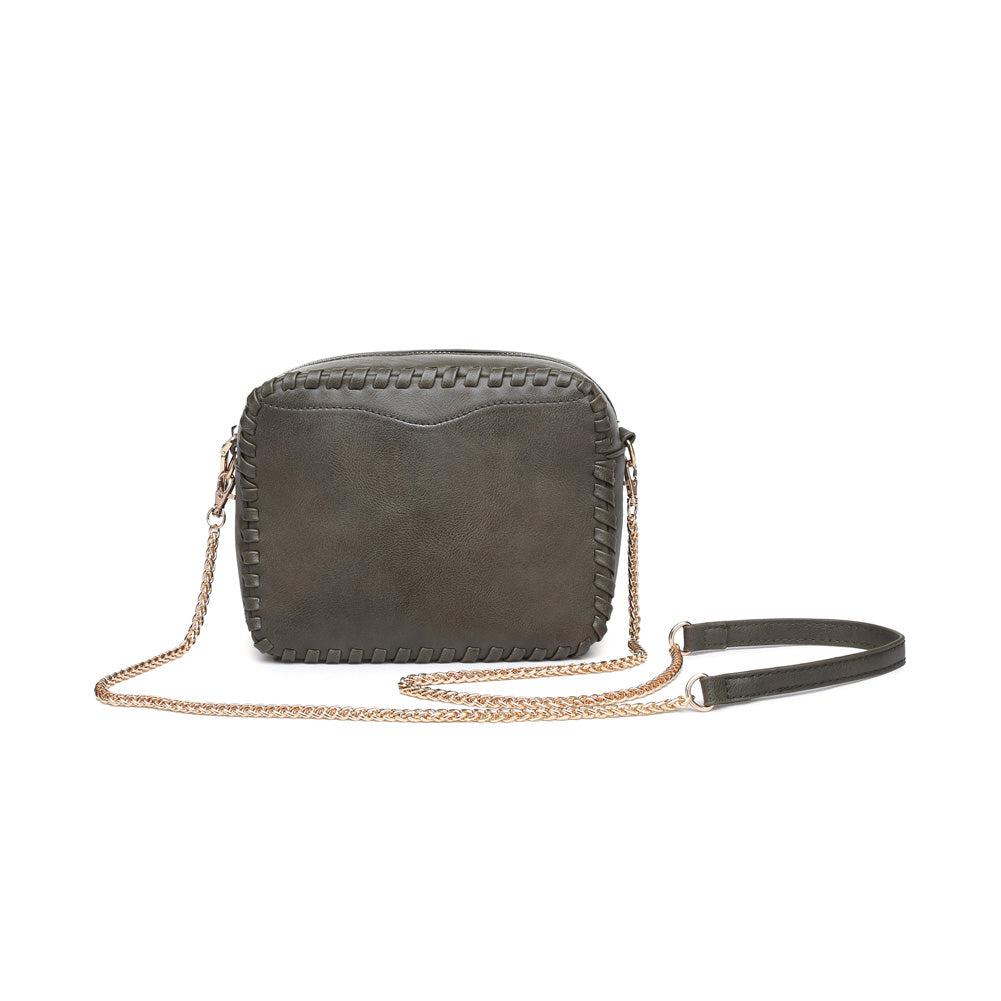 Woman wearing Olive Moda Luxe Faye Crossbody 842017108894 View 5 | Olive