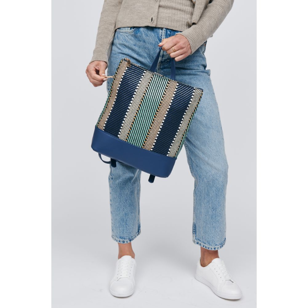 Woman wearing Navy Sol and Selene Elina Backpack 842017129660 View 4 | Navy