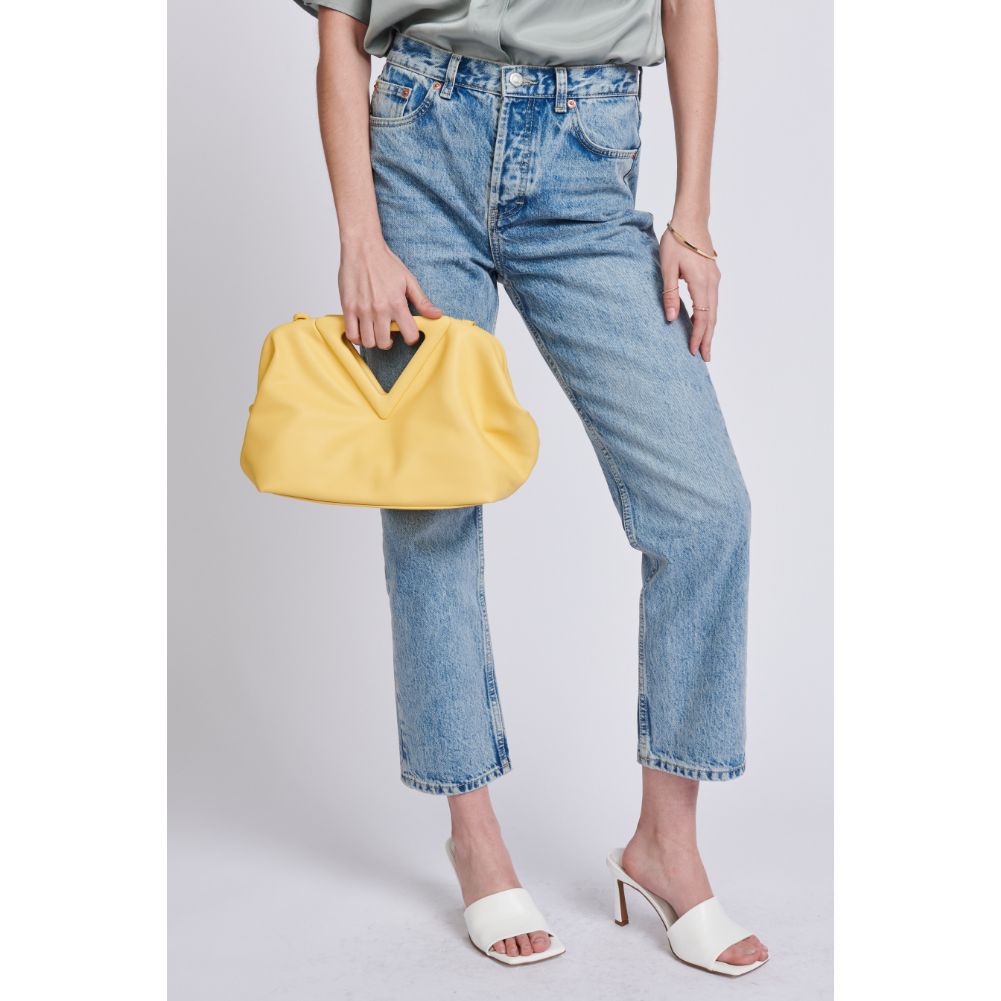 Woman wearing Butter Moda Luxe Kendra Crossbody 842017129073 View 2 | Butter