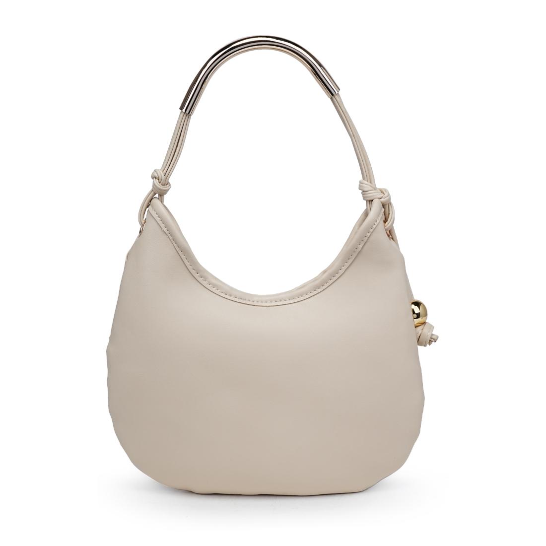 Woman wearing Oatmilk Moda Luxe Lucia Hobo 842017141228 View 7 | Oatmilk