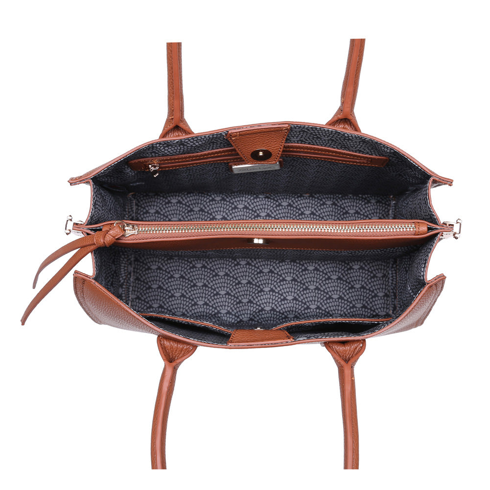 Product Image of Moda Luxe Amanda Satchel 842017116370 View 4 | Tan