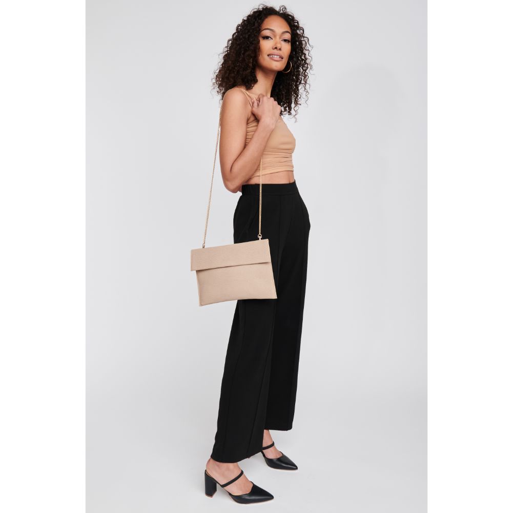 Woman wearing Nude Sol and Selene Molly Clutch 842017118107 View 3 | Nude