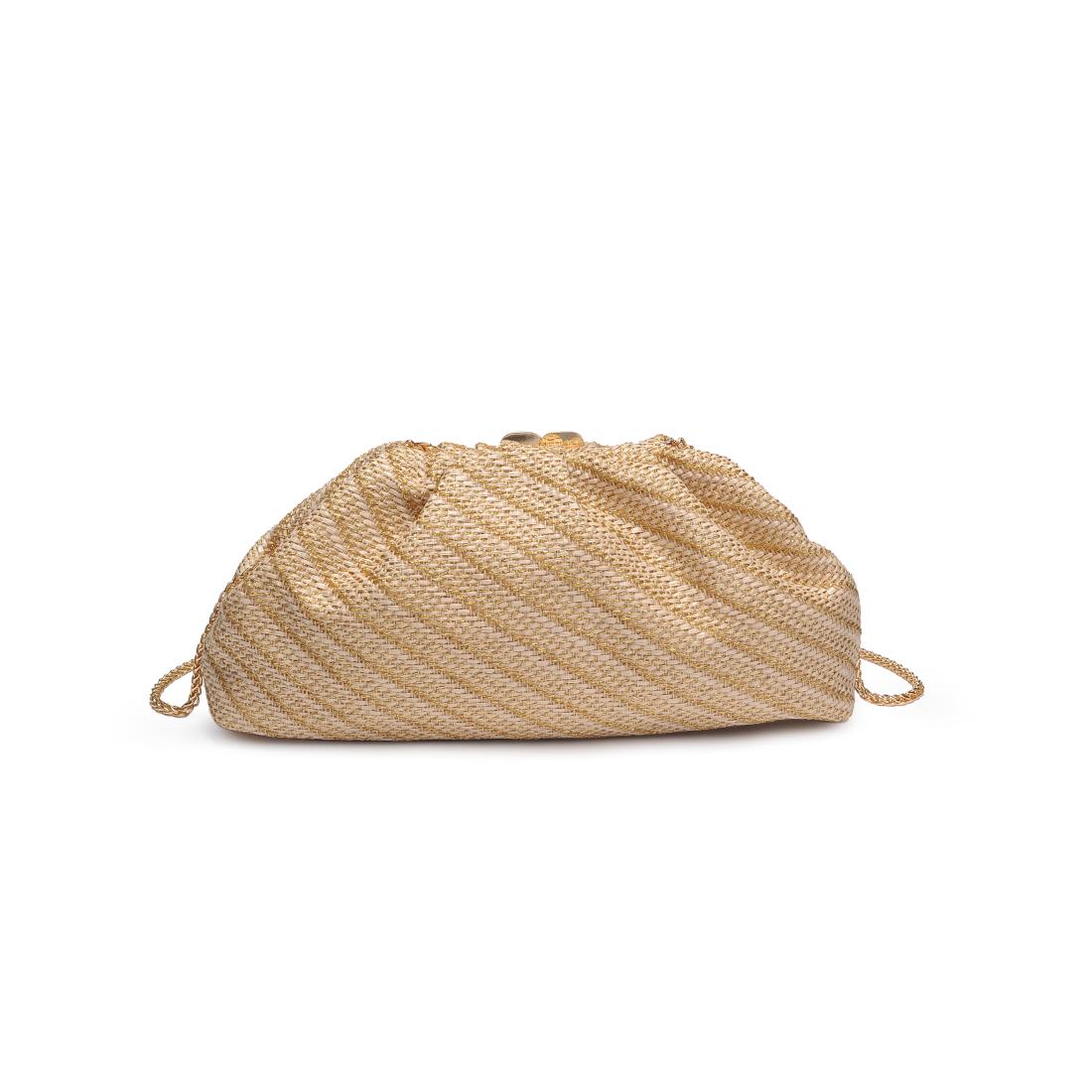Woman wearing Natural Gold Moda Luxe Brisa Crossbody 842017137832 View 7 | Natural Gold