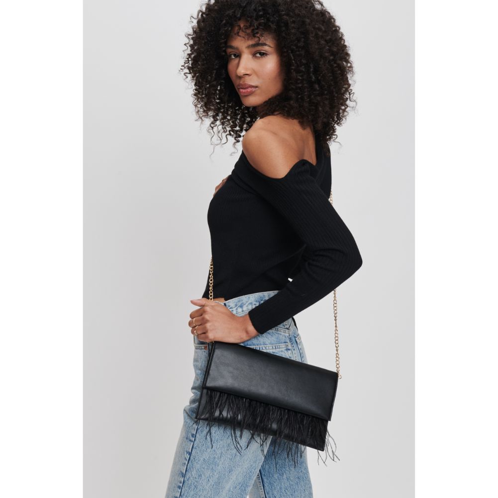 Woman wearing Black Sol and Selene Everlee Clutch 842017131113 View 4 | Black
