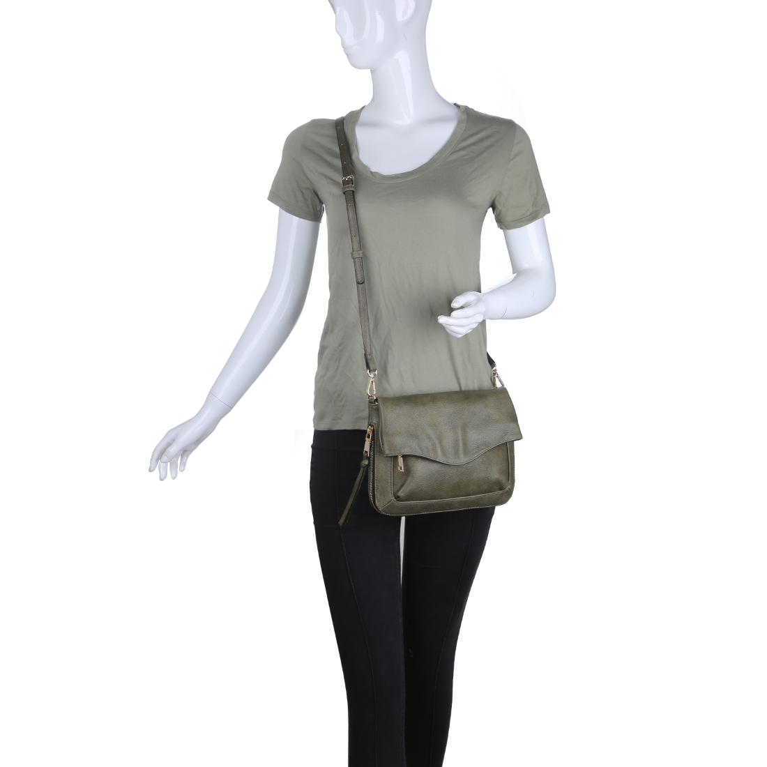 Product Image of Moda Luxe Easy Foldover Crossbody 842017109839 View 5 | Olive