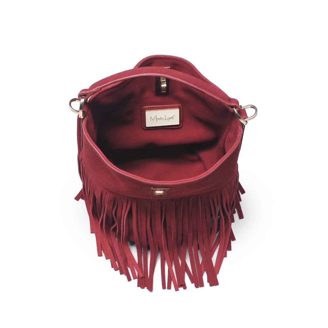 Woman wearing Red Moda Luxe Faith Crossbody 842017139065 View 9 | Red