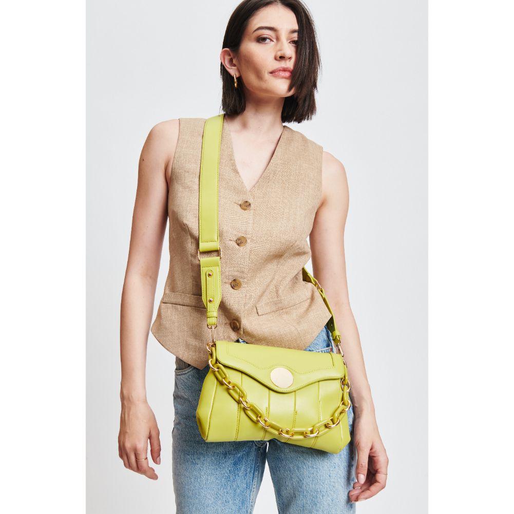 Woman wearing Lime Moda Luxe Larisa Crossbody 842017131366 View 1 | Lime