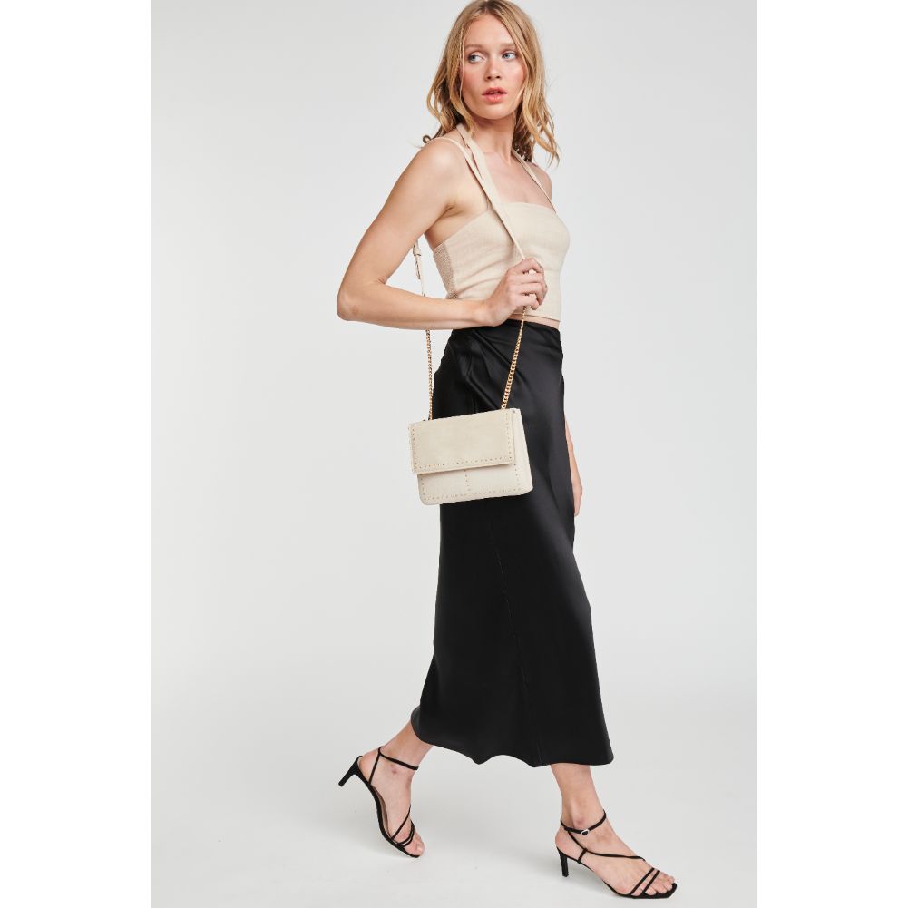 Woman wearing Cream Moda Luxe Fate Crossbody 842017111603 View 3 | Cream