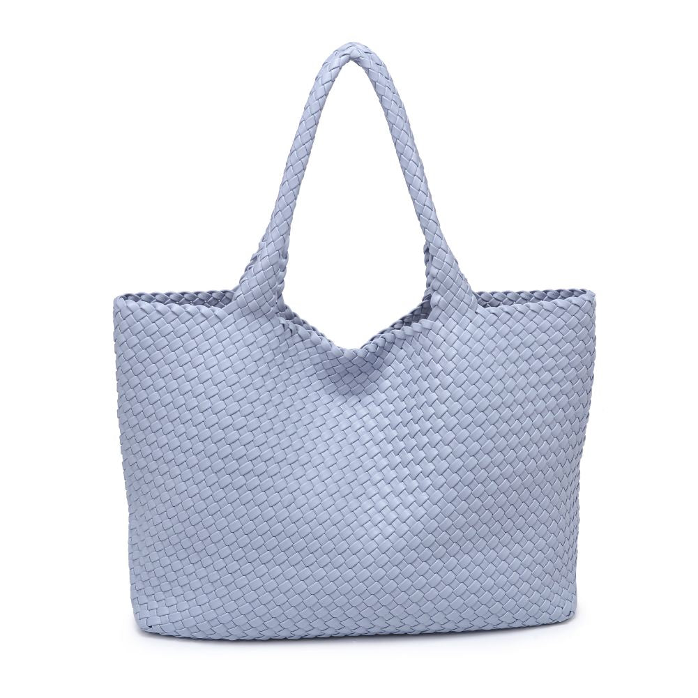 Woman wearing Slate Moda Luxe Solana Tote 842017134473 View 7 | Slate