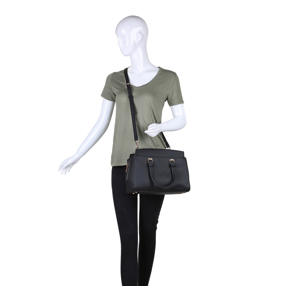 Product Image of Moda Luxe Boston Satchel 842017115694 View 5 | Black