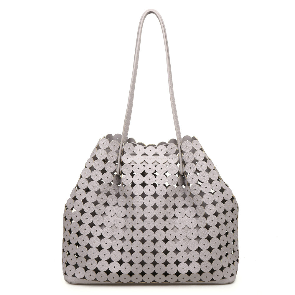 Product Image of Product Image of Moda Luxe Casablanca Tote 842017111016 View 3 | Grey