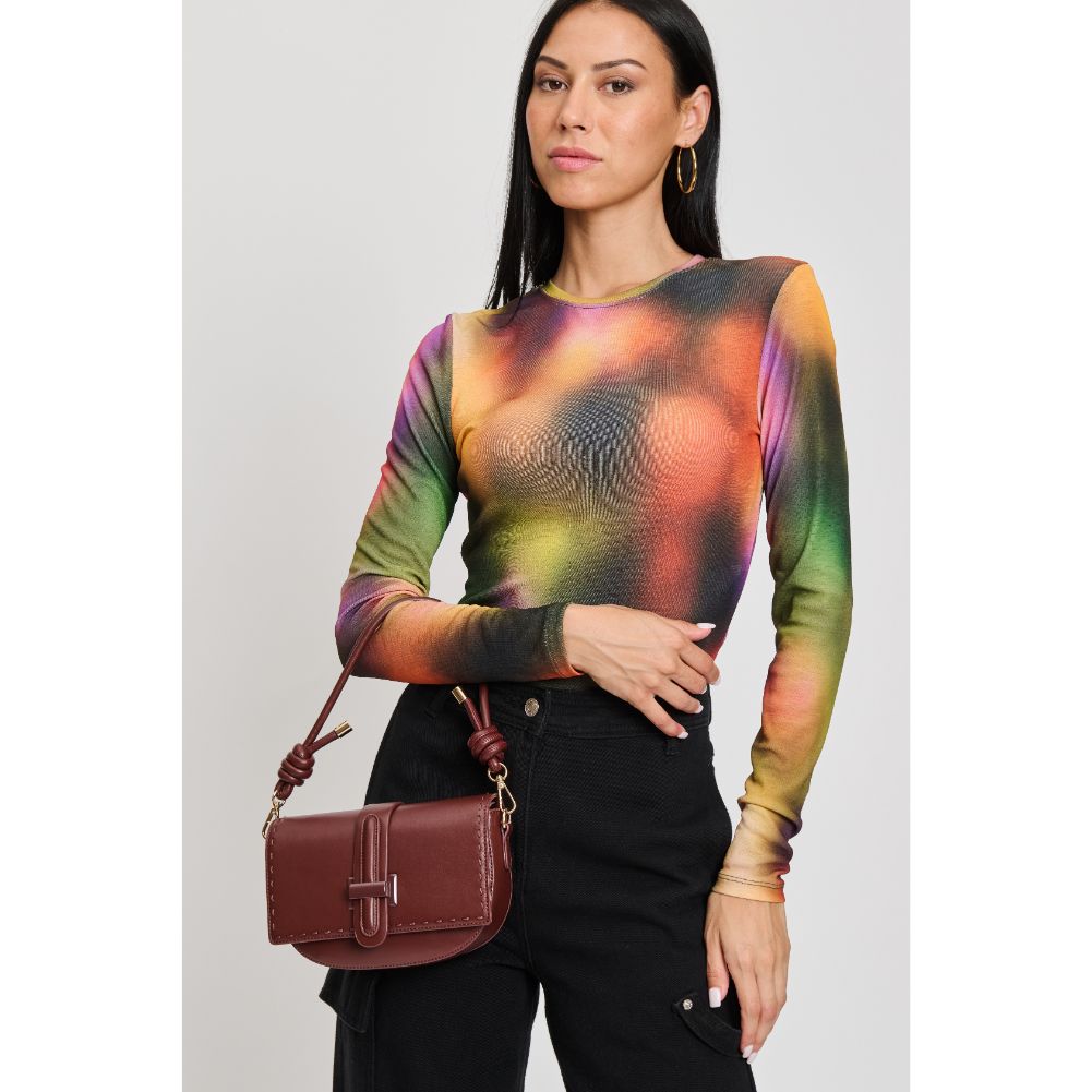 Woman wearing Espresso Sol and Selene Norah Crossbody 842017133681 View 2 | Espresso