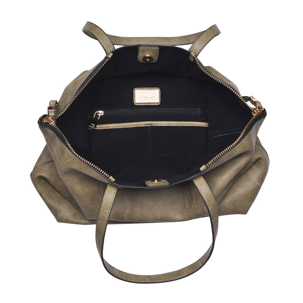 Product Image of Moda Luxe South Hampton Pebble Tote 842017117384 View 4 | Olive
