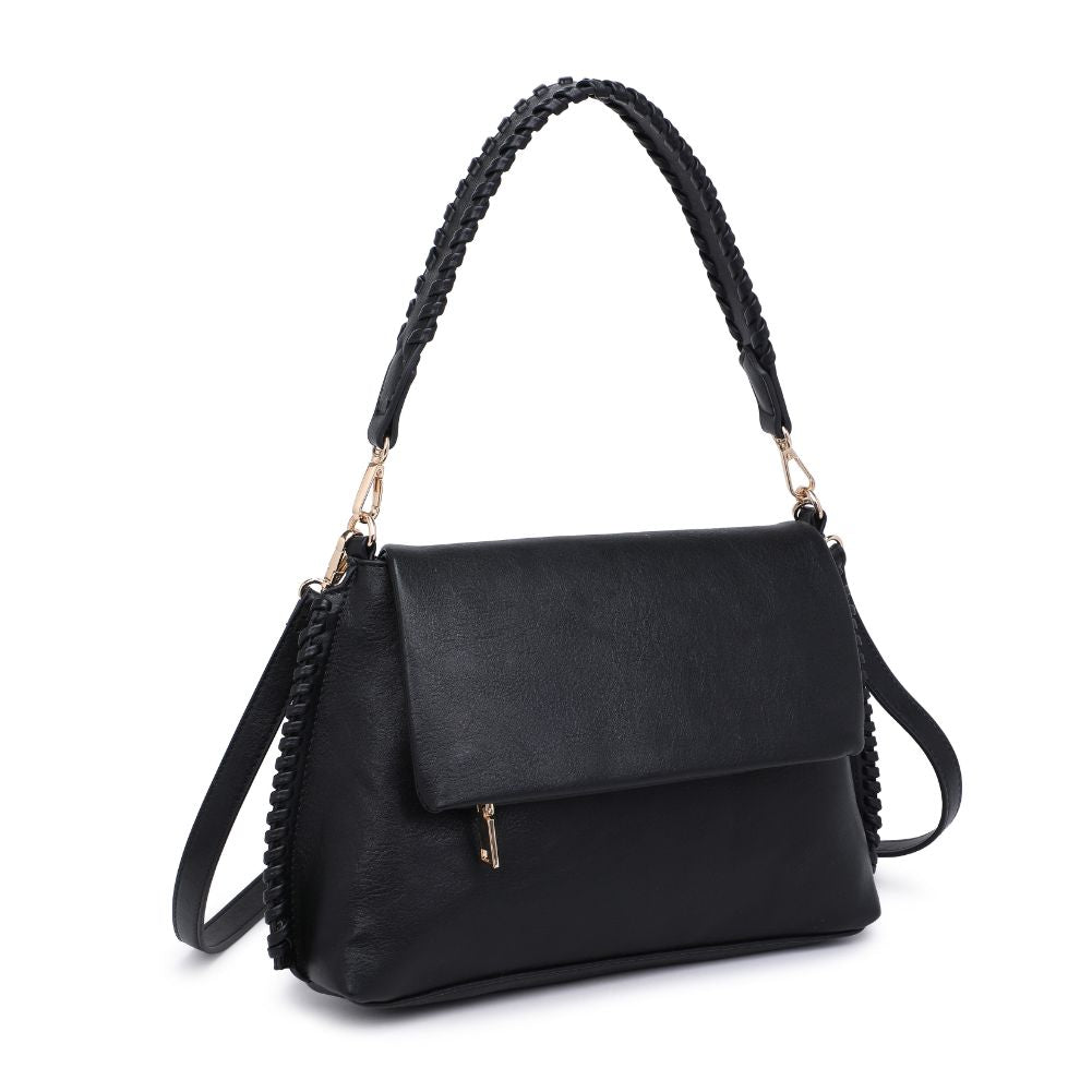 Woman wearing Black Moda Luxe Gracie Messenger 842017129769 View 6 | Black