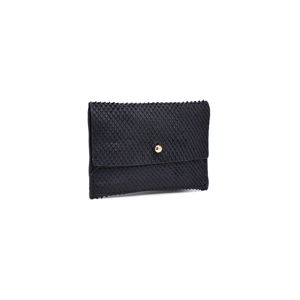 Product Image of Moda Luxe Elle Lizard Card Holder 842017119982 View 2 | Black