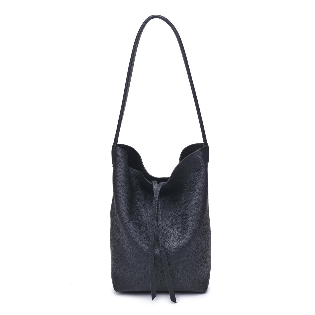 Woman wearing Black Moda Luxe Odette Bucket 842017138969 View 5 | Black