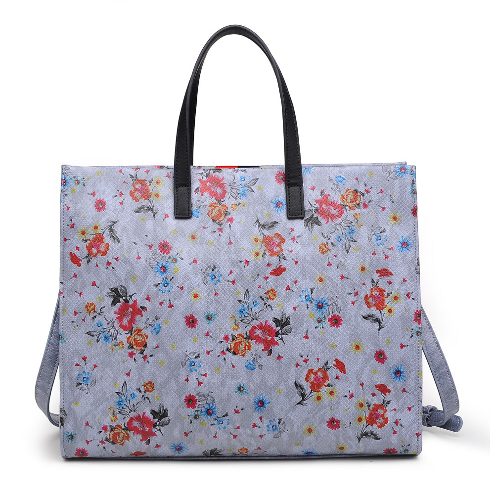 Product Image of Moda Luxe Julian Print Tote 842017118541 View 7 | Blue