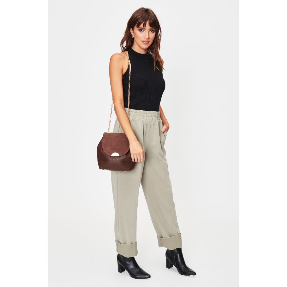 Woman wearing Espresso Sol and Selene Breanna Crossbody 842017128571 View 4 | Espresso