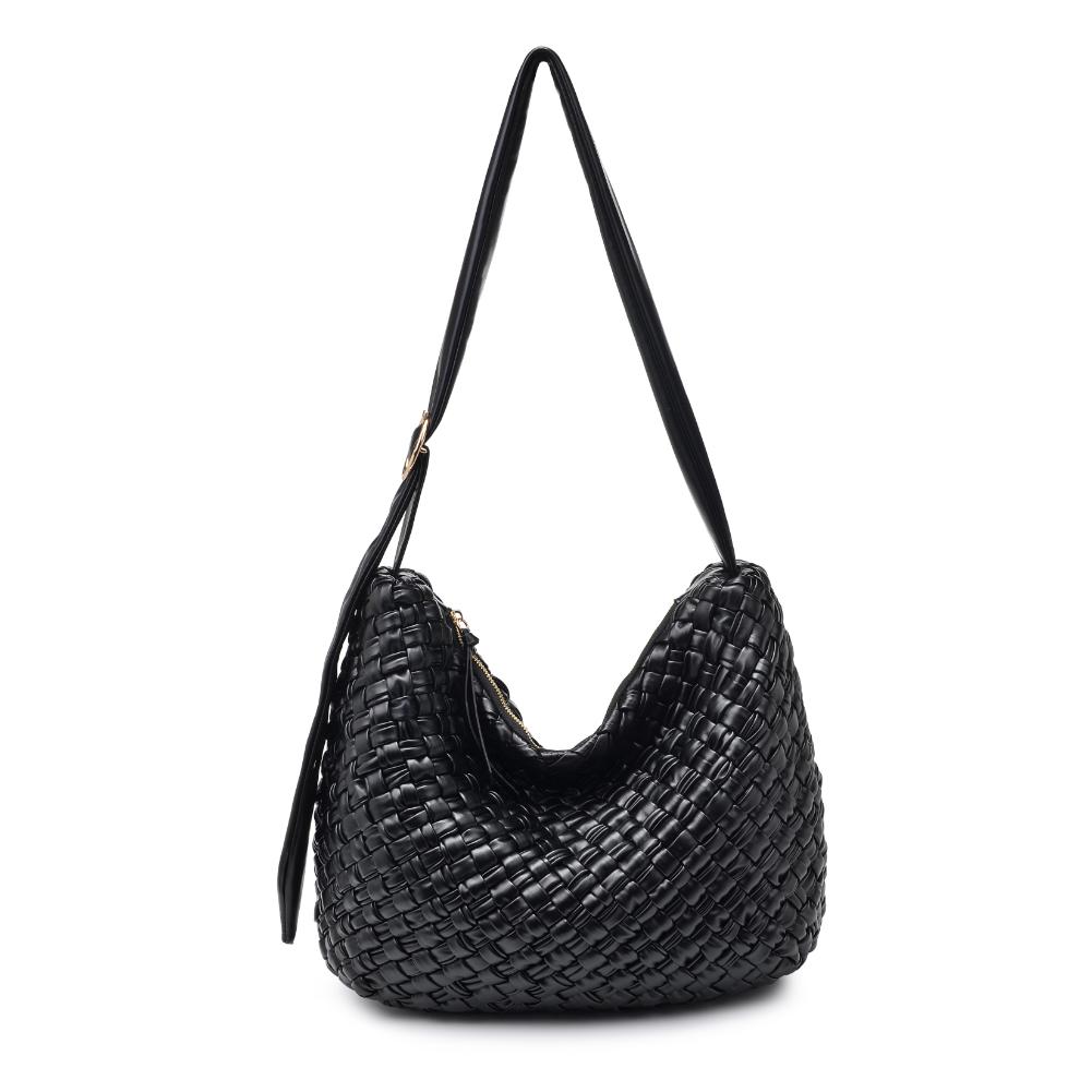 Woman wearing Black Moda Luxe Classica Crossbody 842017135470 View 5 | Black
