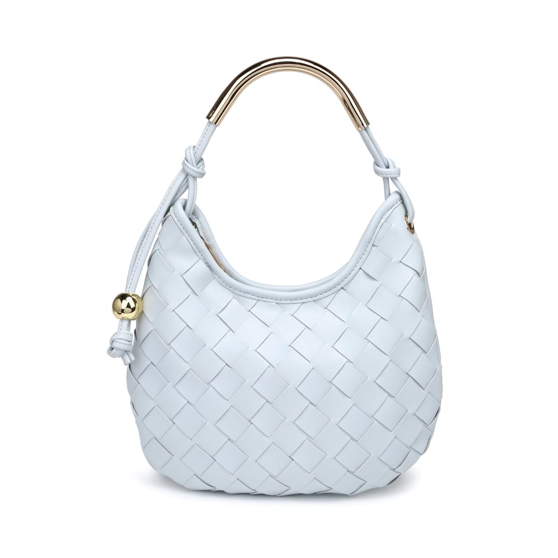 Woman wearing Ice Blue Moda Luxe Lucia Hobo 842017141259 View 5 | Ice Blue