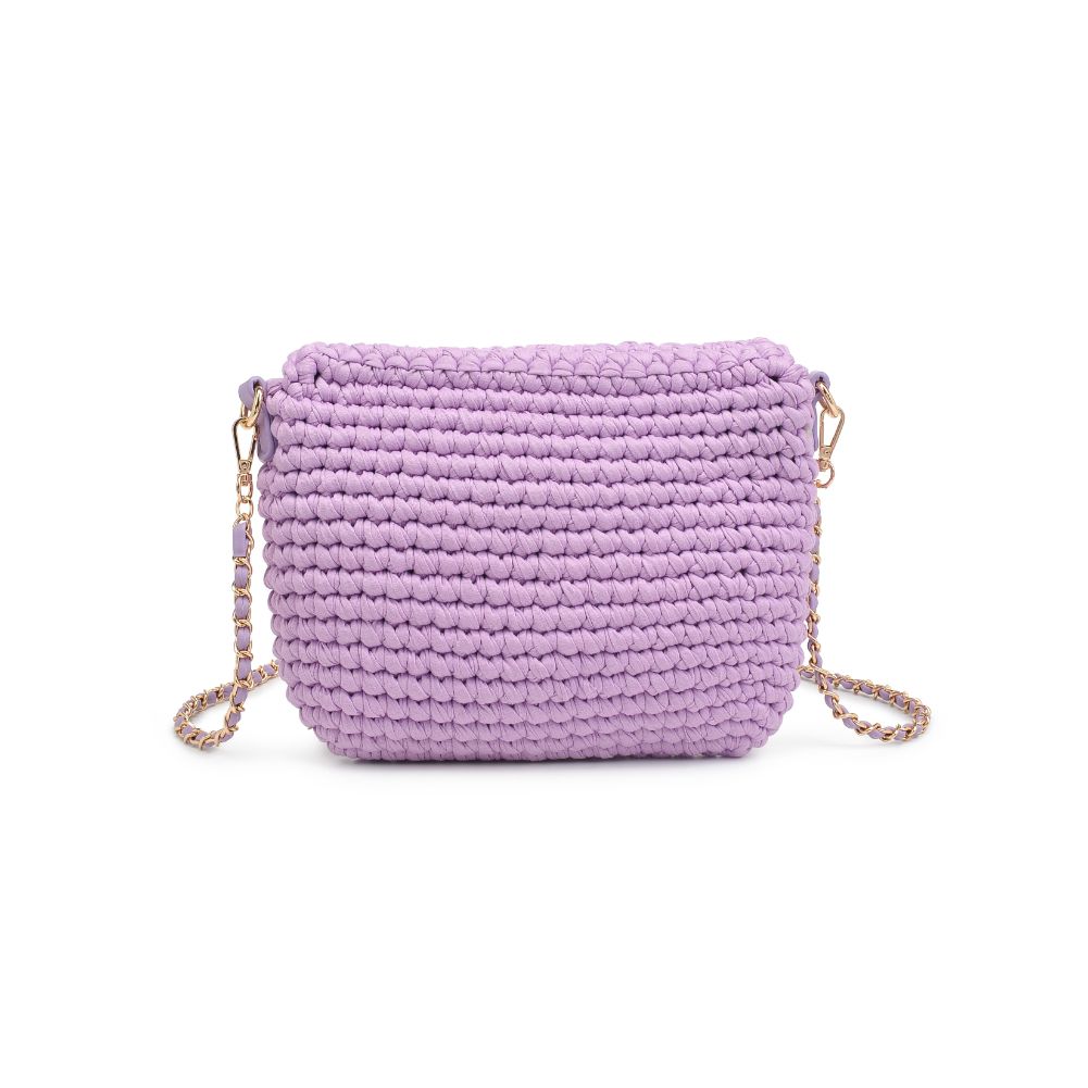Woman wearing Lavender Moda Luxe Annalise Crossbody 842017132264 View 7 | Lavender