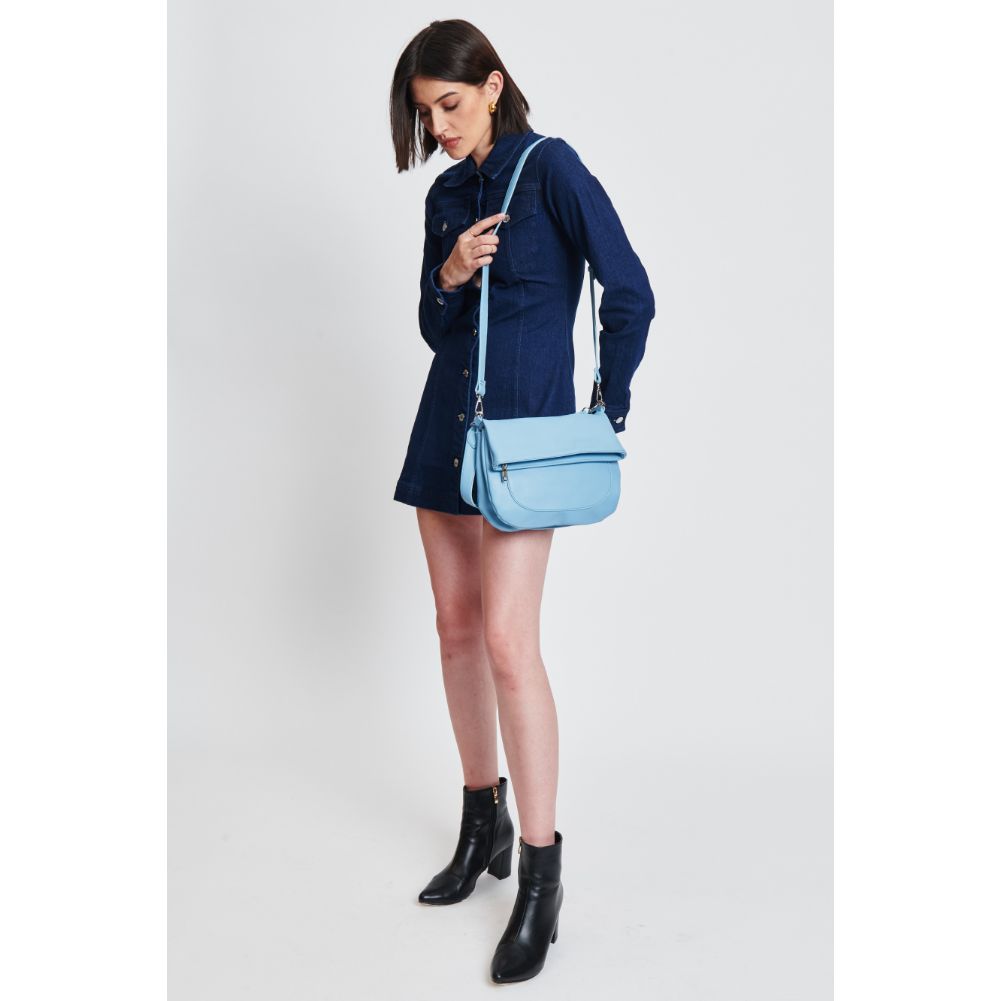 Woman wearing Sky Blue Sol and Selene Blake Crossbody 842017132691 View 3 | Sky Blue