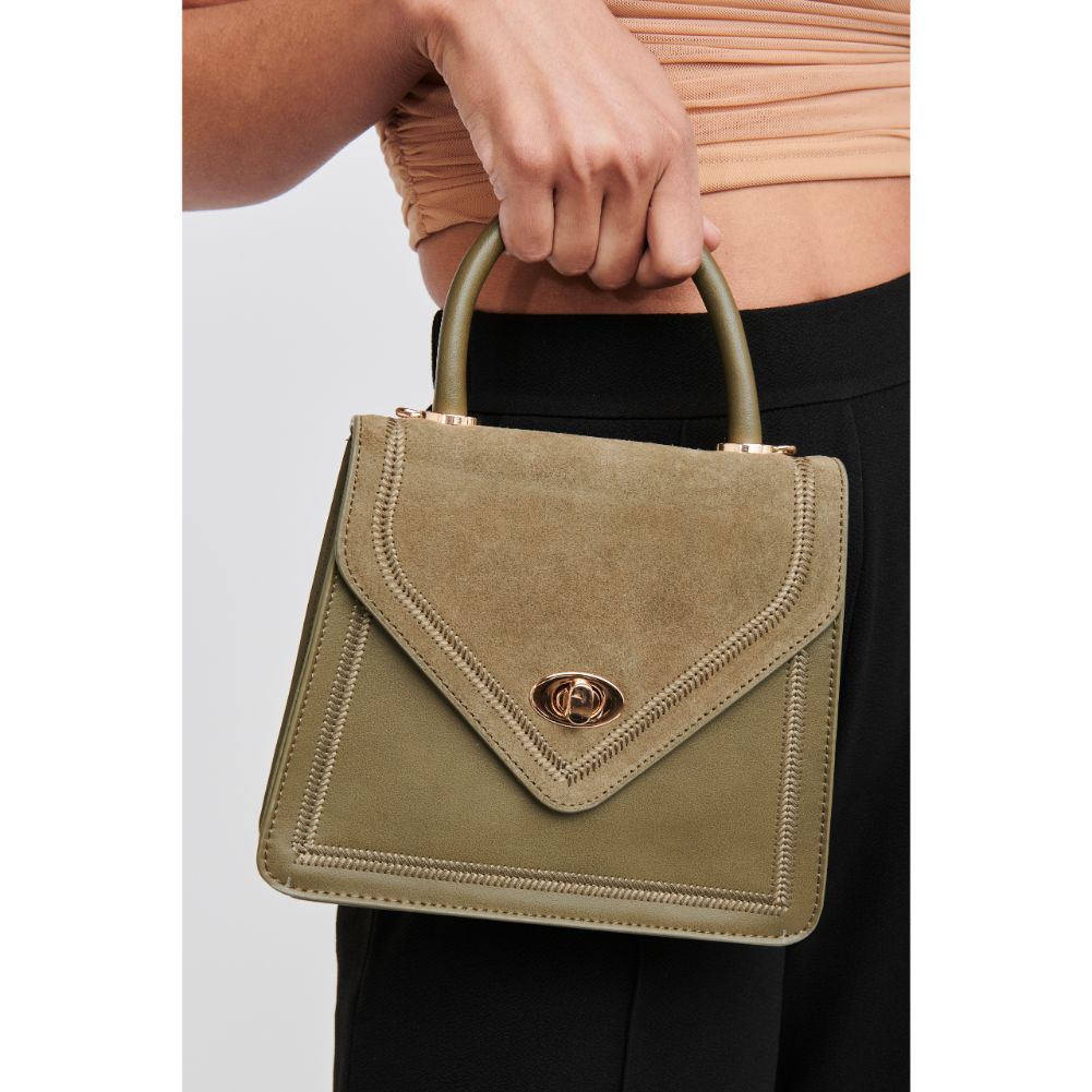 Woman wearing Olive Moda Luxe Marie Crossbody 842017121244 View 2 | Olive
