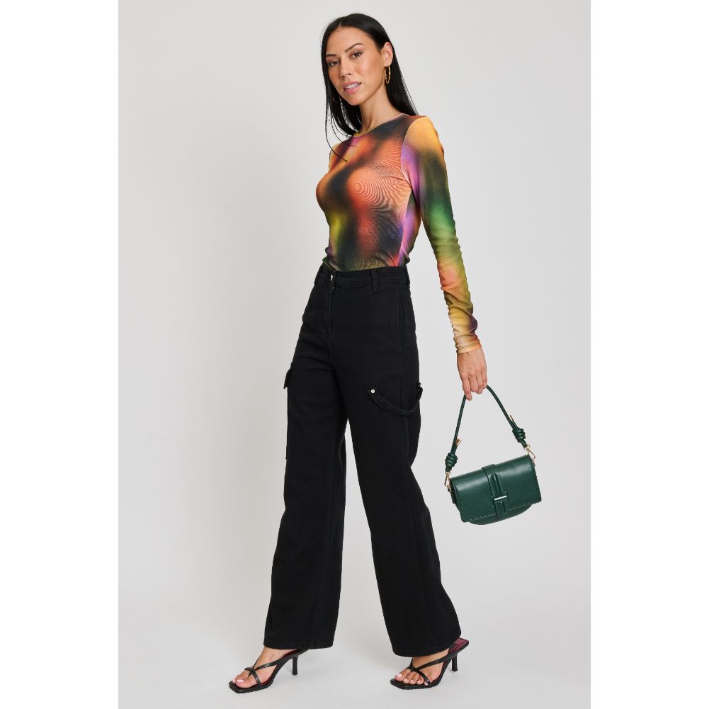 Woman wearing Emerald Sol and Selene Norah Crossbody 842017133667 View 3 | Emerald