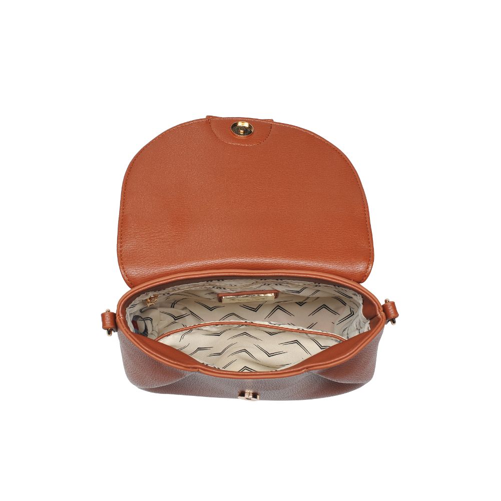 Woman wearing Tan Moda Luxe Alana Messenger 842017127123 View 9 | Tan