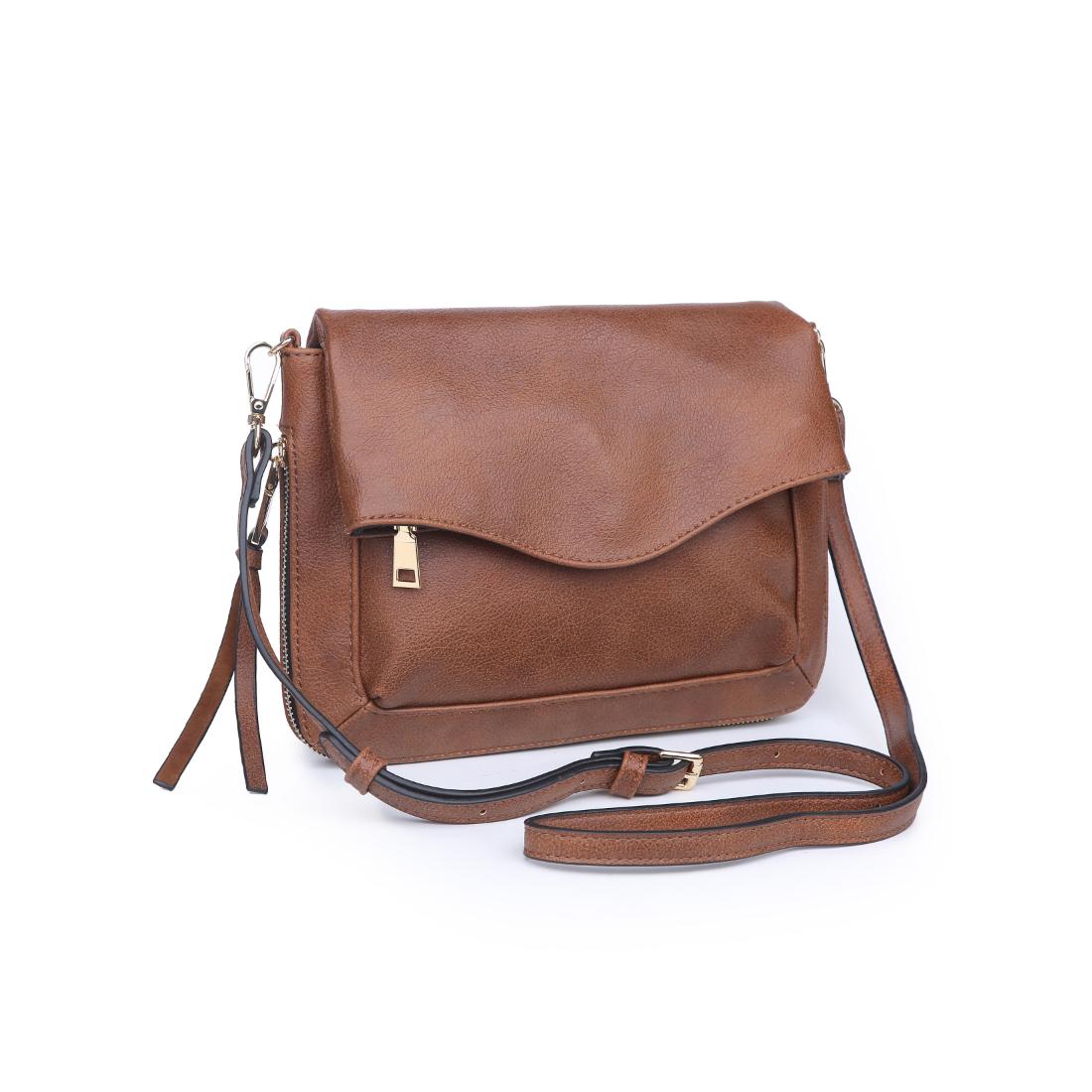 Product Image of Moda Luxe Easy Foldover Crossbody 842017141525 View 2 | Cognac