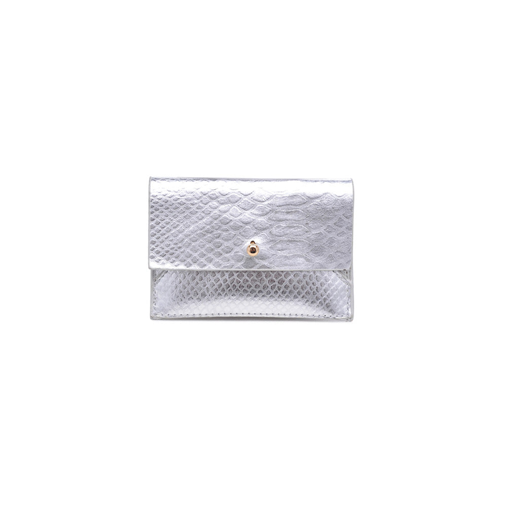Product Image of Moda Luxe Elle Python Wallet 842017119906 View 1 | Silver