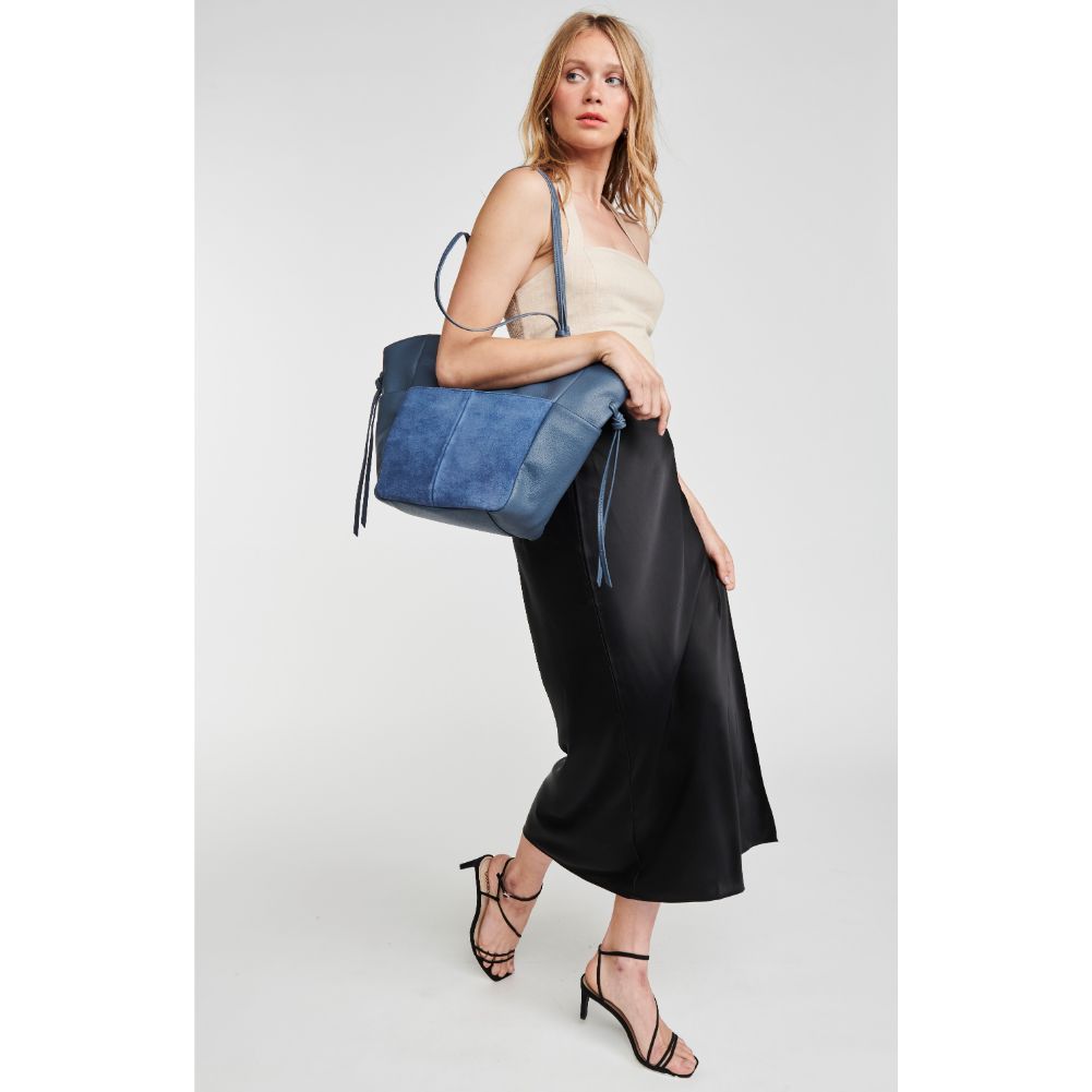 Woman wearing Denim Moda Luxe Chloe Hobo 842017126904 View 2 | Denim