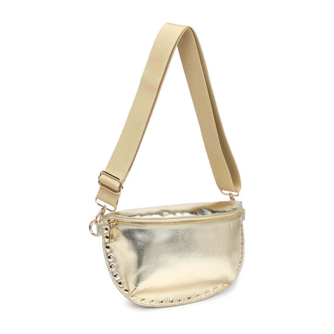 Product Image of Moda Luxe Gizelle - Metallic Belt Bag 842017141495 View 2 | Gold