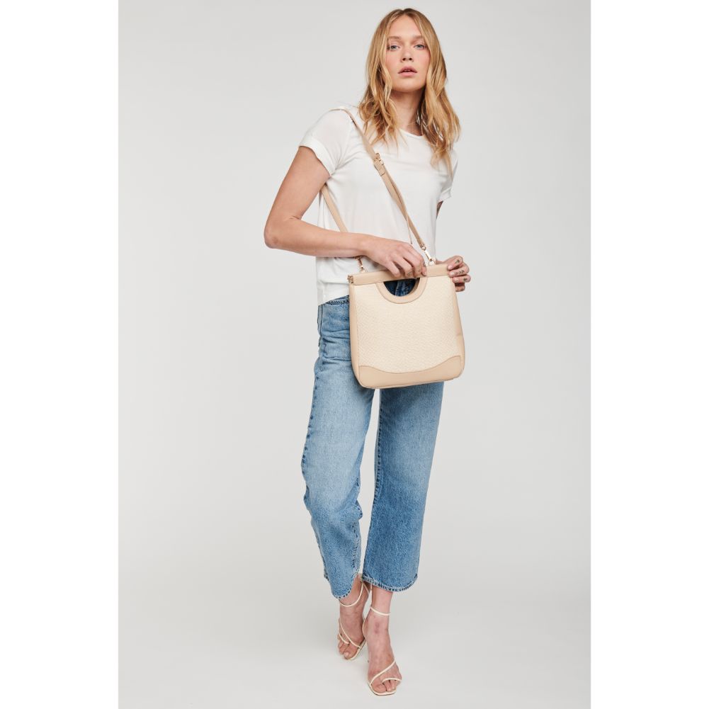 Woman wearing Natural Moda Luxe Sasha Top Handle 842017125624 View 4 | Natural