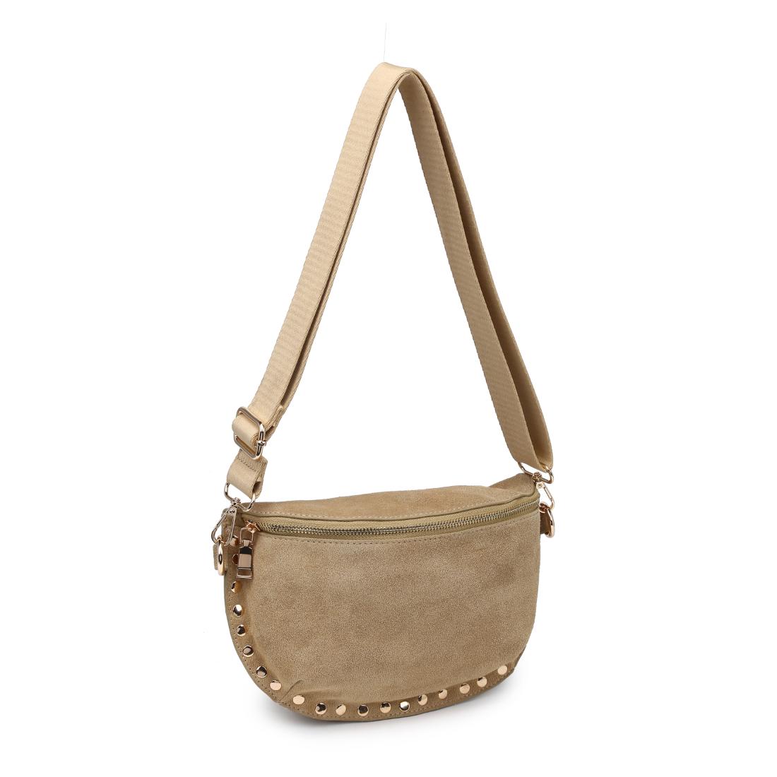 Product Image of Moda Luxe Gizelle-Suede Belt Bag 842017141471 View 2 | Custard