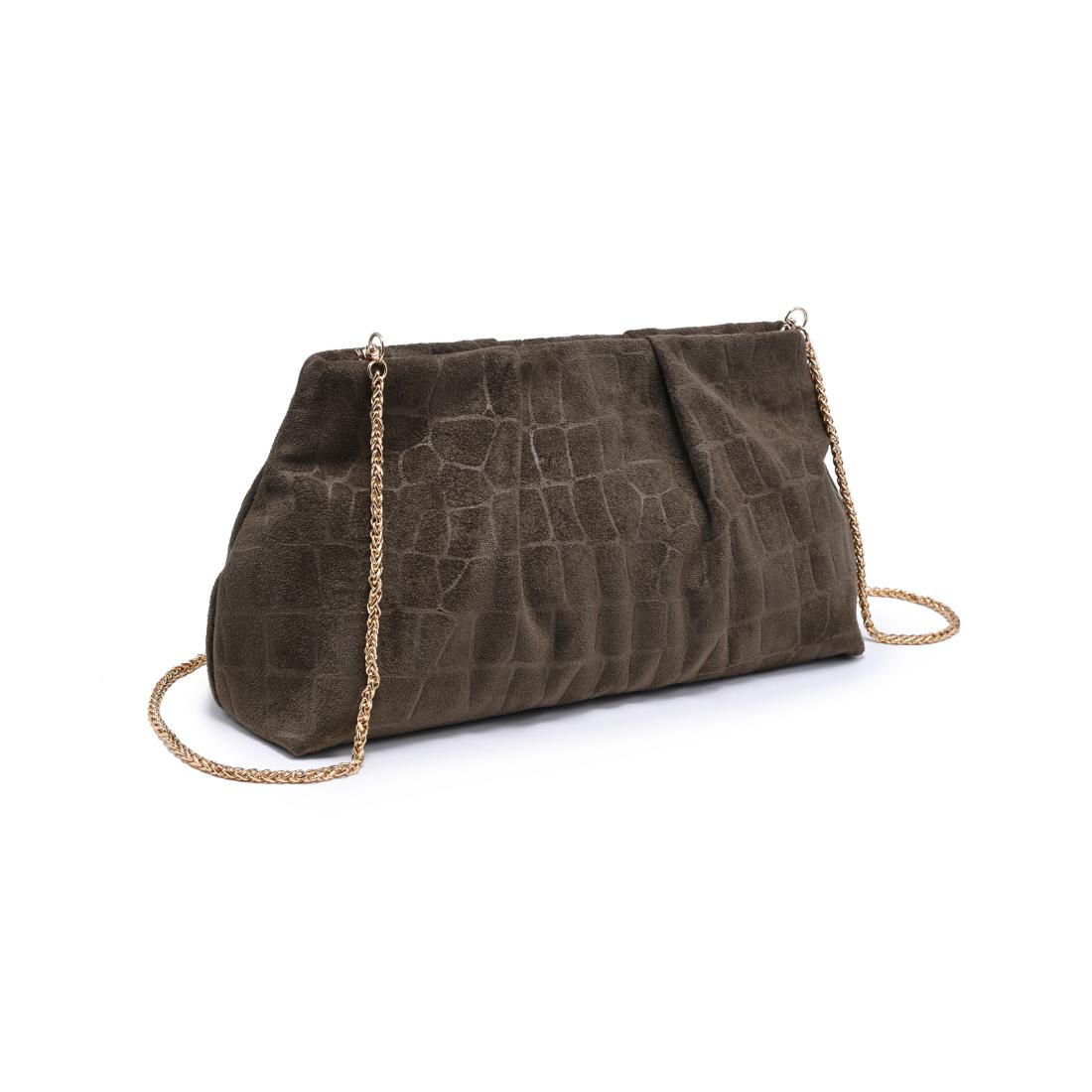Moda Luxe Elva Croco Clutch 842017142263 View 6 | Olive