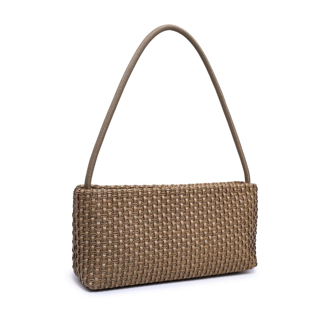 Woman wearing Taupe Moda Luxe Lucy Shoulder Bag 842017140368 View 6 | Taupe