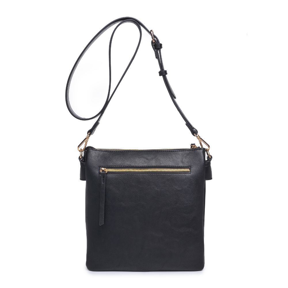Woman wearing Black Moda Luxe Leslie Messenger 842017128175 View 7 | Black